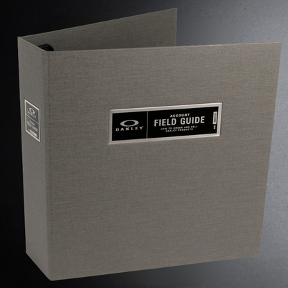 Gray binder with a label on a gradient background