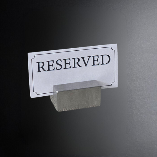 Reserved sign on a black background
