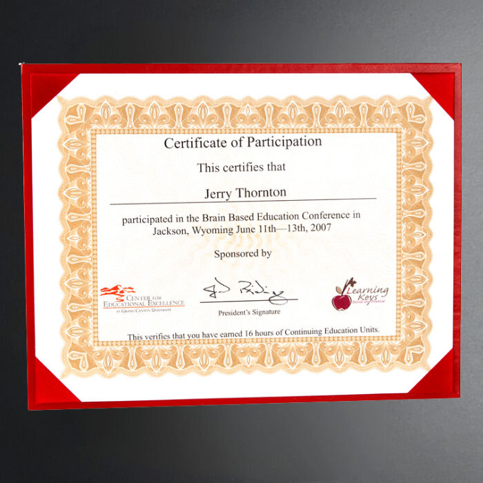Leatherette Certificate Covers