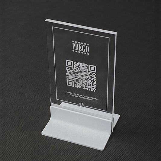 Prego Acrylic QR Code Display